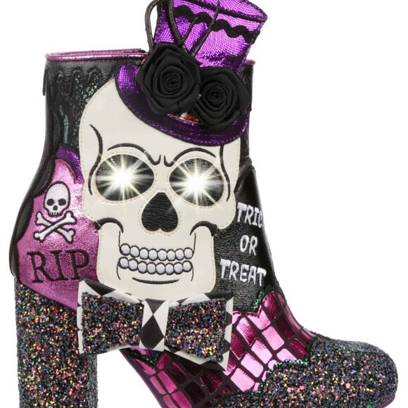 Irregular choice Dance of the dead boots, light up, size 38